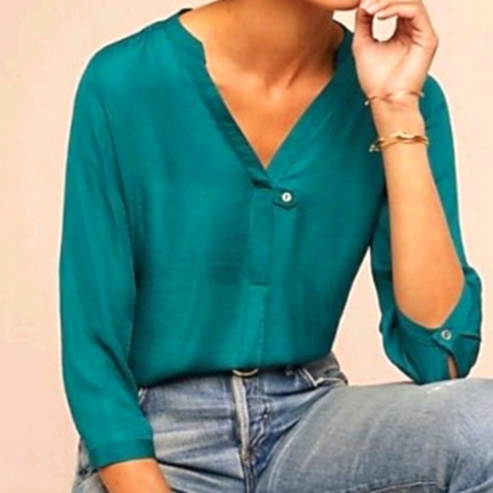 Anthro | Dolan Left Coast Collection. Green Top. XS.